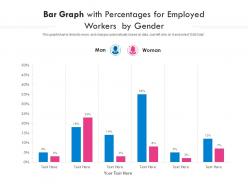 Bar Graph With Percentages For Employed Workers By Gender Infographic Template