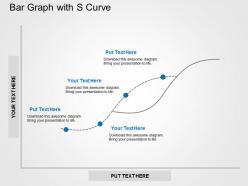 Bar Graph With S Curve Flat Powerpoint Design