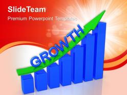 Bar graphs powerpoint growth statistics templates and themes