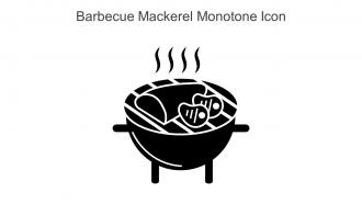 Barbecue Mackerel Monotone Icon In Powerpoint Pptx Png And Editable Eps Format