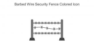 Barbed Wire Security Fence Colored Icon In Powerpoint Pptx Png And Editable Eps Format