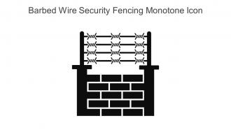 Barbed Wire Security Fencing Monotone Icon In Powerpoint Pptx Png And Editable Eps Format