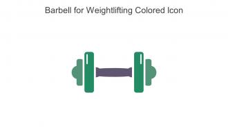 Barbell For Weightlifting Colored Icon In Powerpoint Pptx Png And Editable Eps Format