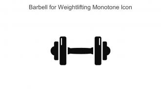 Barbell For Weightlifting Monotone Icon In Powerpoint Pptx Png And Editable Eps Format