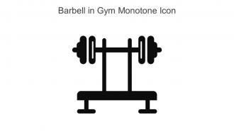 Barbell In Gym Monotone Icon In Powerpoint Pptx Png And Editable Eps Format