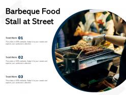 Barbeque food stall at street