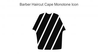 Barber Haircut Cape Monotone Icon In Powerpoint Pptx Png And Editable Eps Format