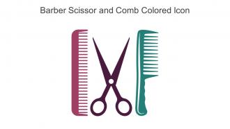 Barber Scissor And Comb Colored Icon In Powerpoint Pptx Png And Editable Eps Format