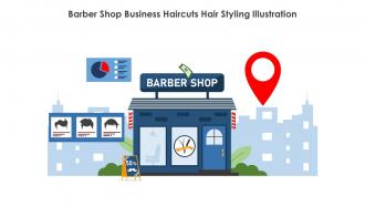 Barber Shop Business Haircuts Hair Styling Illustration
