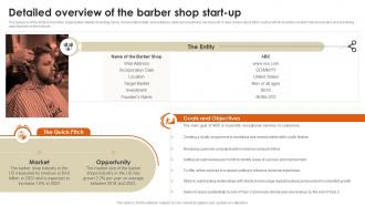 Barber Shop Business Plan Detailed Overview Of The Barber Shop Start Up BP SS