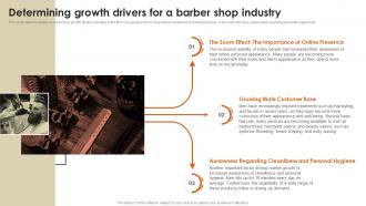 Barber Shop Business Plan Determining Growth Drivers For A Barber Shop Industry BP SS