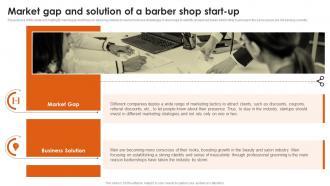 Barber Shop Business Plan Market Gap And Solution Of A Barber Shop Start Up BP SS