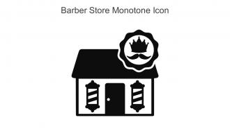 Barber Store Monotone Icon In Powerpoint Pptx Png And Editable Eps Format