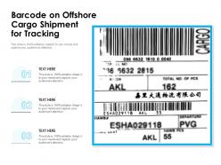 Barcode On Offshore Cargo Shipment For Tracking