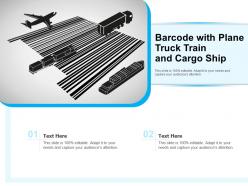 Barcode With Plane Truck Train And Cargo Ship