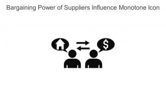 Bargaining Power Of Suppliers Influence Monotone Icon In Powerpoint Pptx Png And Editable Eps Format