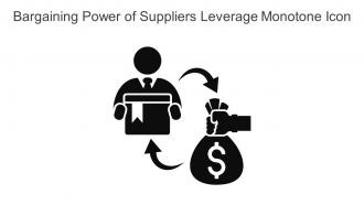 Bargaining Power Of Suppliers Leverage Monotone Icon In Powerpoint Pptx Png And Editable Eps Format