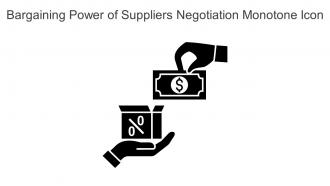 Bargaining Power Of Suppliers Negotiation Monotone Icon In Powerpoint Pptx Png And Editable Eps Format