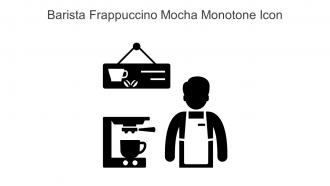 Barista Frappuccino Mocha Monotone Icon In Powerpoint Pptx Png And Editable Eps Format