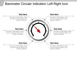 Barometer circular indication left right icon