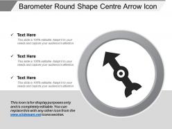 Barometer round shape centre arrow icon