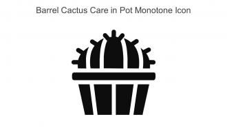 Barrel Cactus Care In Pot Monotone Icon In Powerpoint Pptx Png And Editable Eps Format
