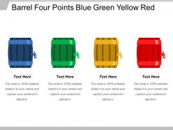 Barrel four points blue green yellow red
