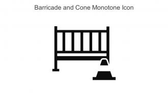 Barricade And Cone Monotone Icon In Powerpoint Pptx Png And Editable Eps Format