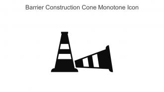Barrier Construction Cone Monotone Icon In Powerpoint Pptx Png And Editable Eps Format
