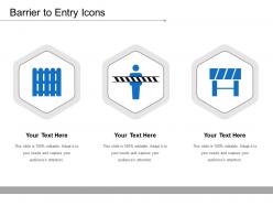 Barrier to entry icons