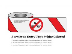 Barrier to entry tape white colored