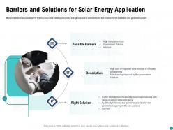 Barriers and solutions for solar energy application ppt powerpoint presentation ideas