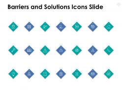 Barriers and solutions icons slide security threat ppt powerpoint presentation file tips