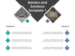 Barriers and solutions template security technology ppt powerpoint presentation file ideas