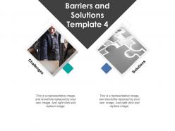 Barriers and solutions template two stages ppt powerpoint presentation file sample