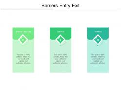 Barriers entry exit ppt powerpoint presentation slides inspiration cpb