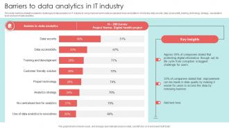 Barriers To Data Analytics In IT Industry