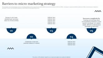 Barriers To Micro Marketing Strategy Targeting Strategies And The Marketing Mix