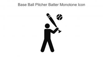 Base Ball Pitcher Batter Monotone Icon In Powerpoint Pptx Png And Editable Eps Format