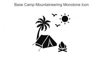 Base Camp Mountaineering Monotone Icon In Powerpoint Pptx Png And Editable Eps Format