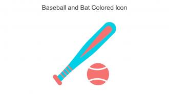 Baseball And Bat Colored Icon In Powerpoint Pptx Png And Editable Eps Format
