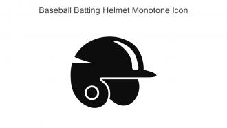 Baseball Batting Helmet Monotone Icon In Powerpoint Pptx Png And Editable Eps Format
