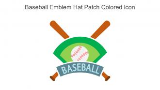 Baseball Emblem Hat Patch Colored Icon In Powerpoint Pptx Png And Editable Eps Format