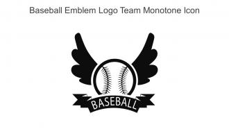 Baseball Emblem Logo Team Monotone Icon In Powerpoint Pptx Png And Editable Eps Format