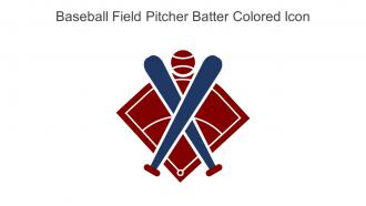 Baseball Field Pitcher Batter Colored Icon In Powerpoint Pptx Png And Editable Eps Format