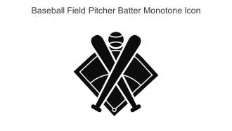 Baseball Field Pitcher Batter Monotone Icon In Powerpoint Pptx Png And Editable Eps Format