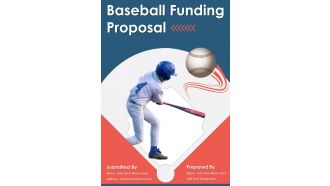 Baseball Funding Proposal One Pager Sample Example Document