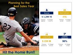 Baseball home run for sales growth sale target success achievement