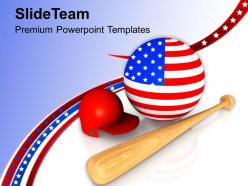 Baseball is the national game of usa powerpoint templates ppt themes and graphics 0713