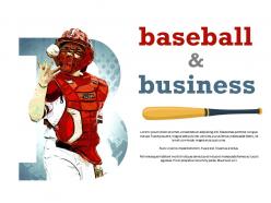 Baseball Player Sports Game Creative Business Pitch